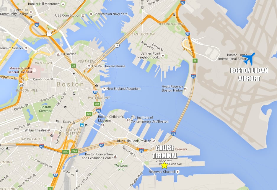 Cruiseport Boston map