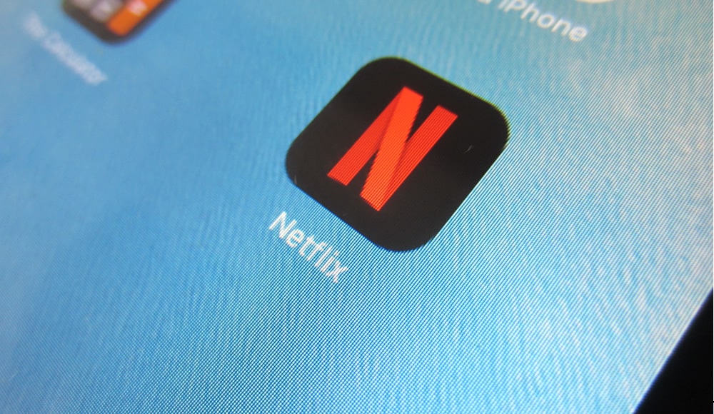 Netflix logo on iPad