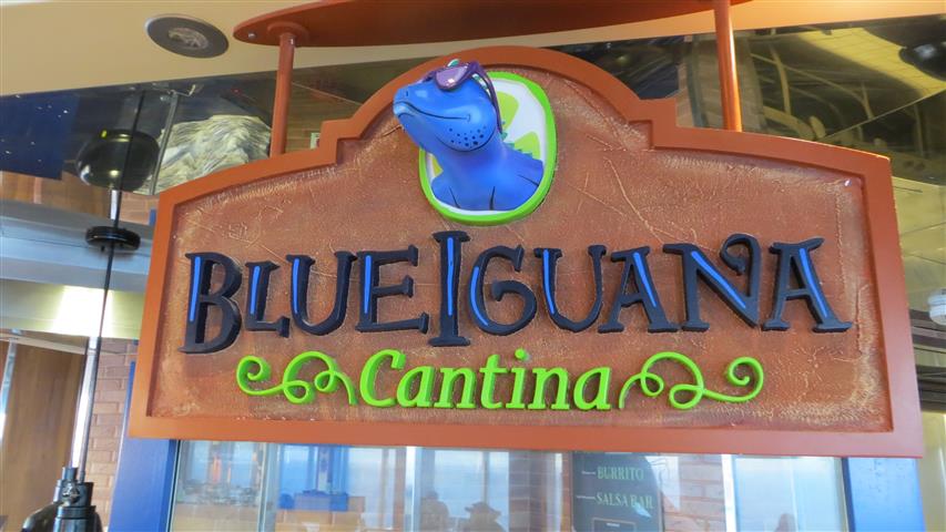 Blueiguana cantina sign