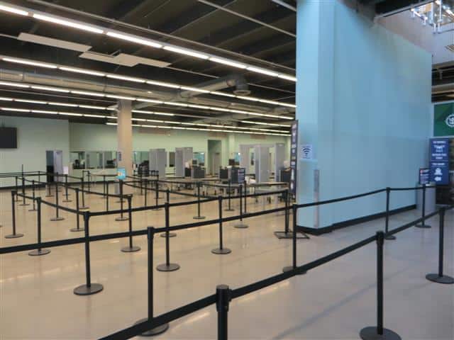 Security Lines at Terminal 18