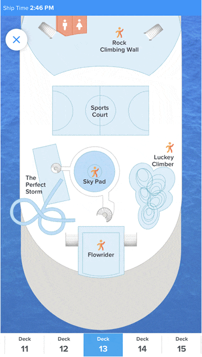 Deckplan on Royal Caribbean app