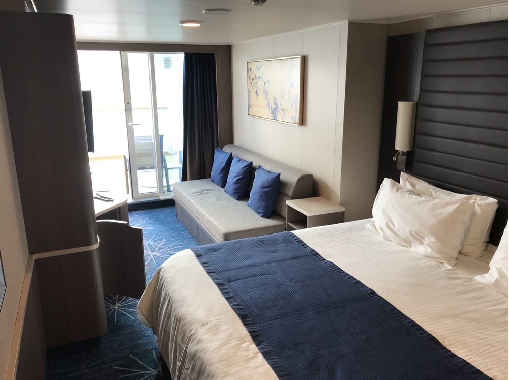 Example of a balcony room on a cruise ship