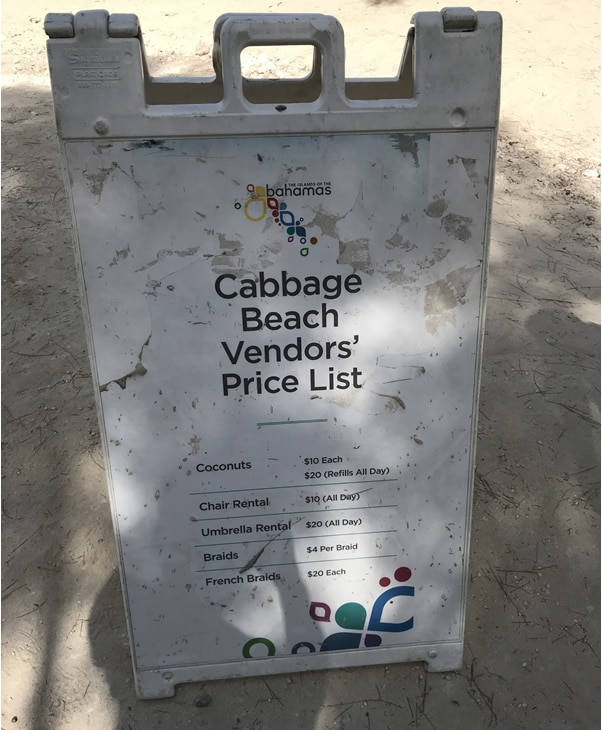 Map How to Get to the Free Beach in Nassau (Cabbage Beach)