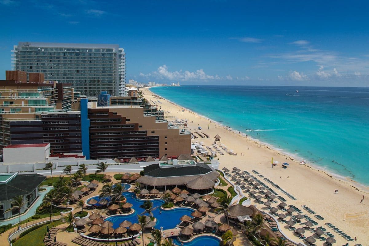 High-rise view of Cancun