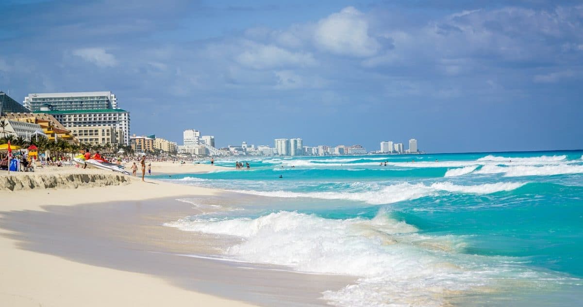 Coastal view of Cancun