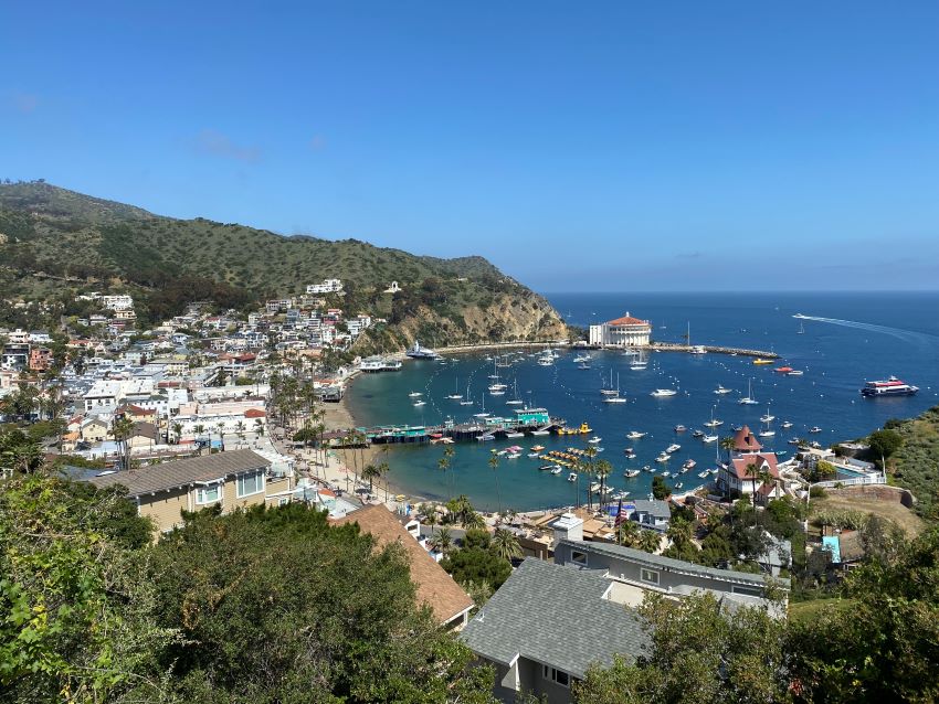 View of Catalina Island in California