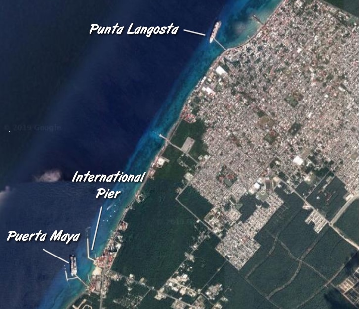 Cruise Piers in Cozumel