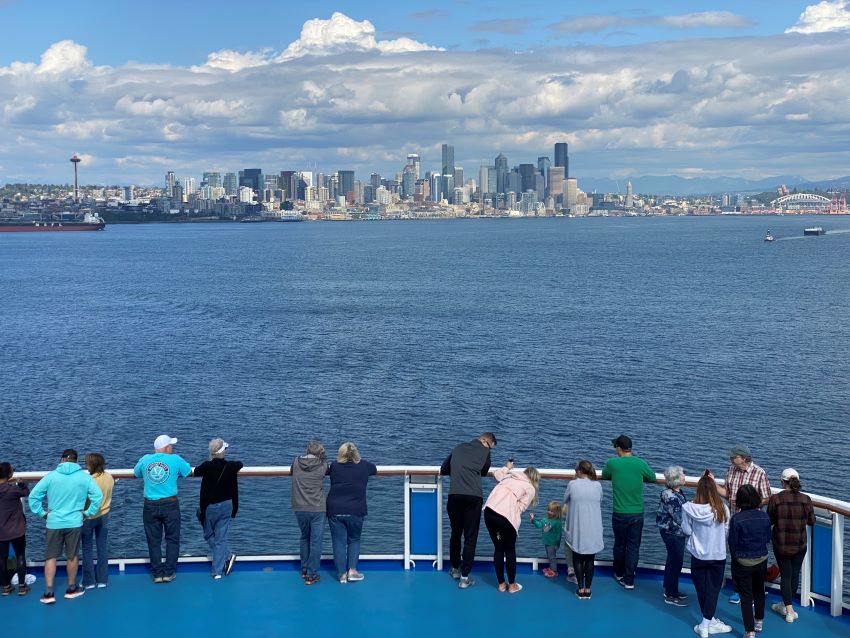 Cruise Ship Departing Seattle 