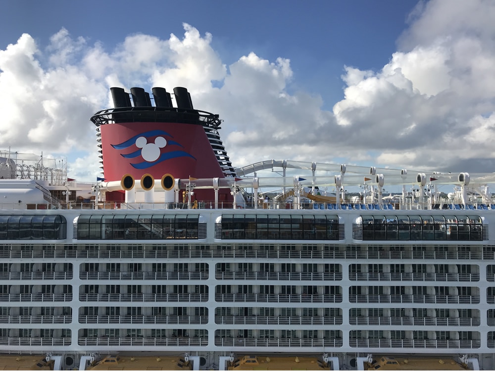 Disney cruise ship in port in Nassau