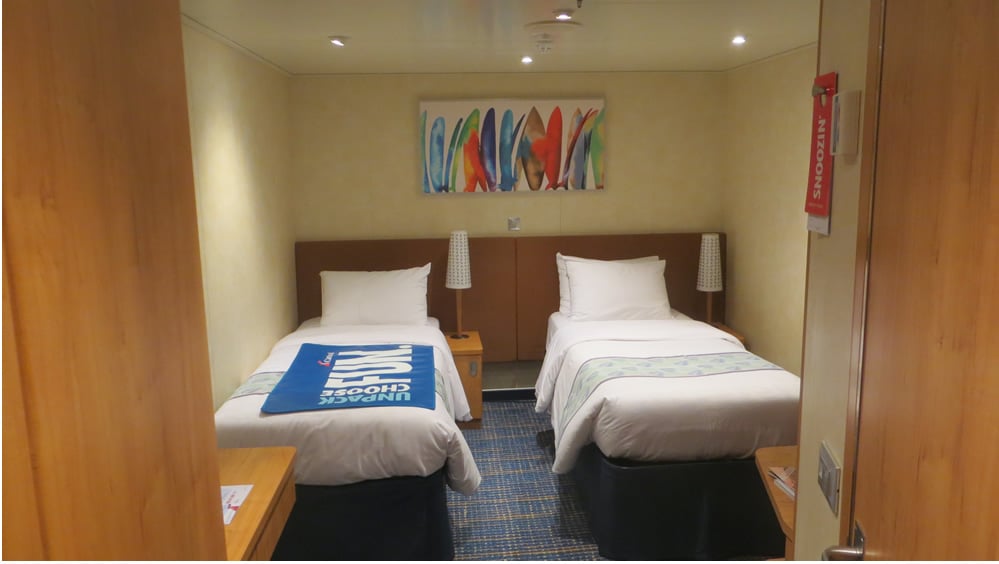 Interior cabin on a cruise ship