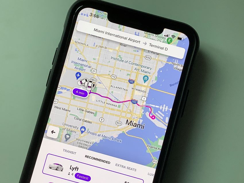 Uber trips in and around South Florida