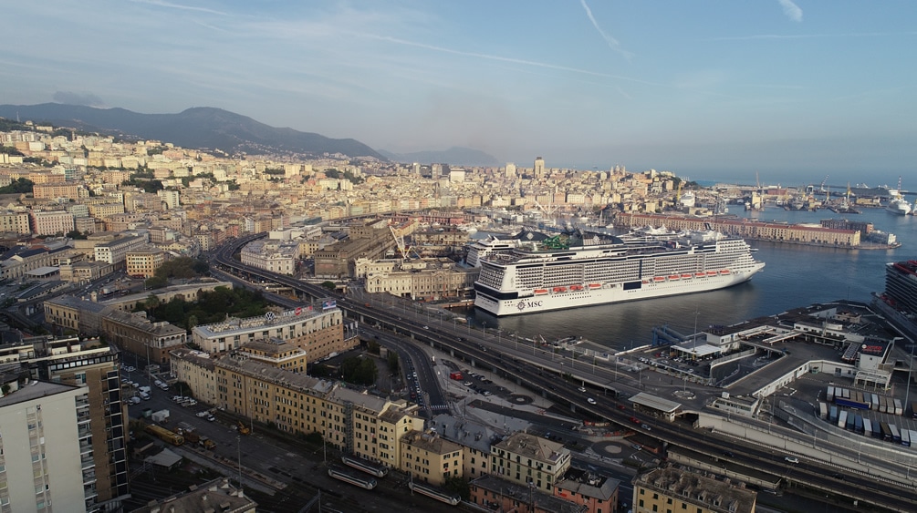 MSC Grandiosa in Genoa, Italy