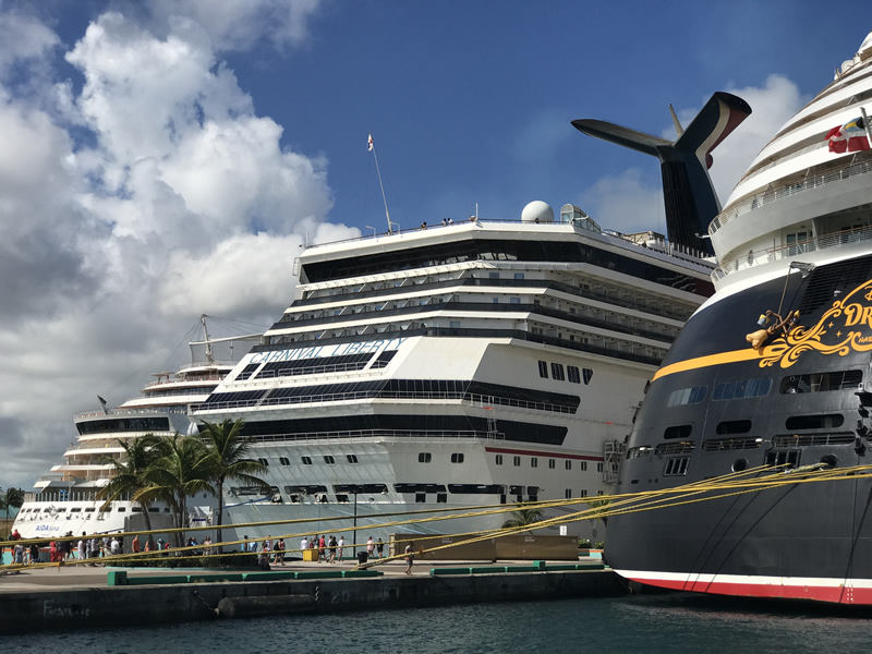 Docked ships in Nassau