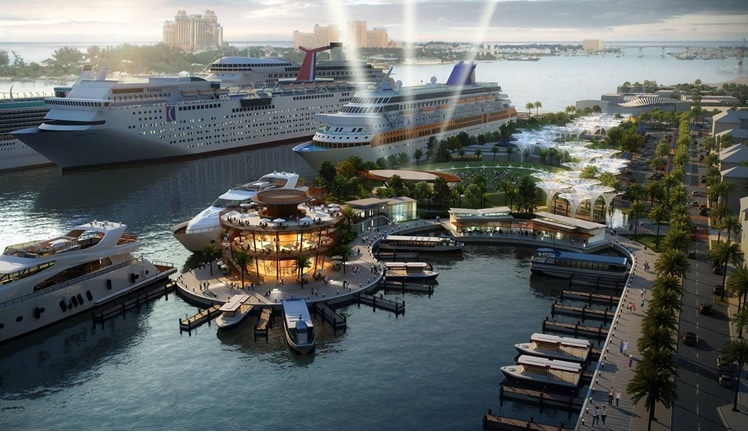 Rendering of Nassau cruise port redevelopment