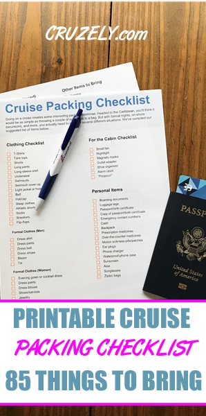 the cruise packing checklist 85 items to bring printable cruzely com