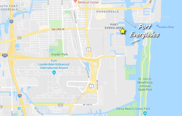Location of Port Everglades