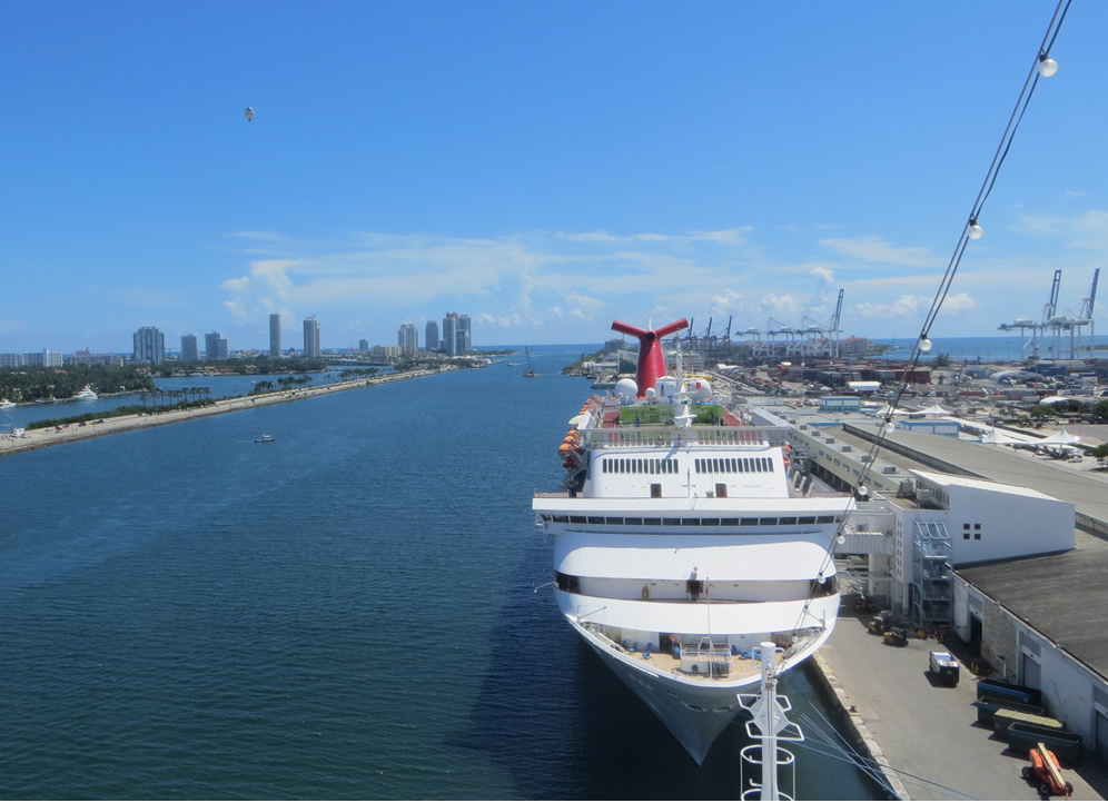 Small cruise ship in Miami